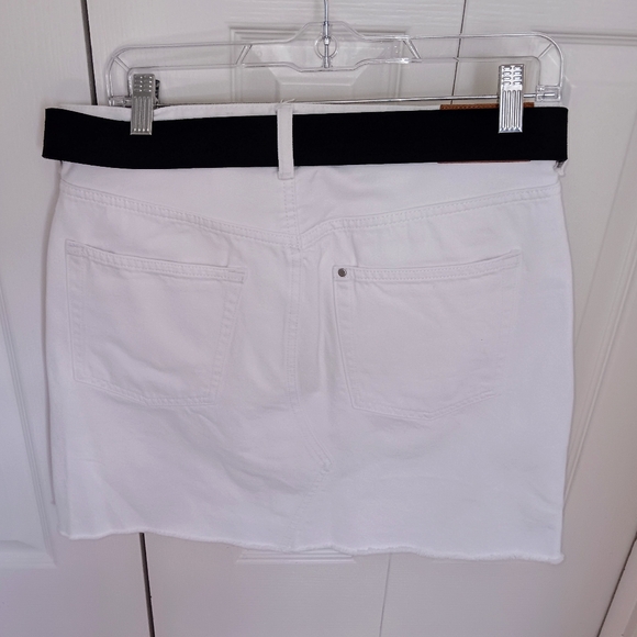 One-of-a-Kind Upcycled Witchy Denim Mini Skirt – Distressed White, NWOT - Picture 3 of 16